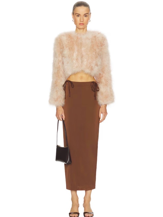 We The Free Dresses & Skirts - NWT Free People Rosetto Column Maxi Skirt Chocolate Brown Size 10
